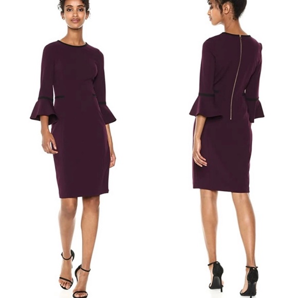 Calvin Klein Dresses & Skirts - 🔥🔥🔥NEW Calvin Klein Bell Sleeve Sheath Dress